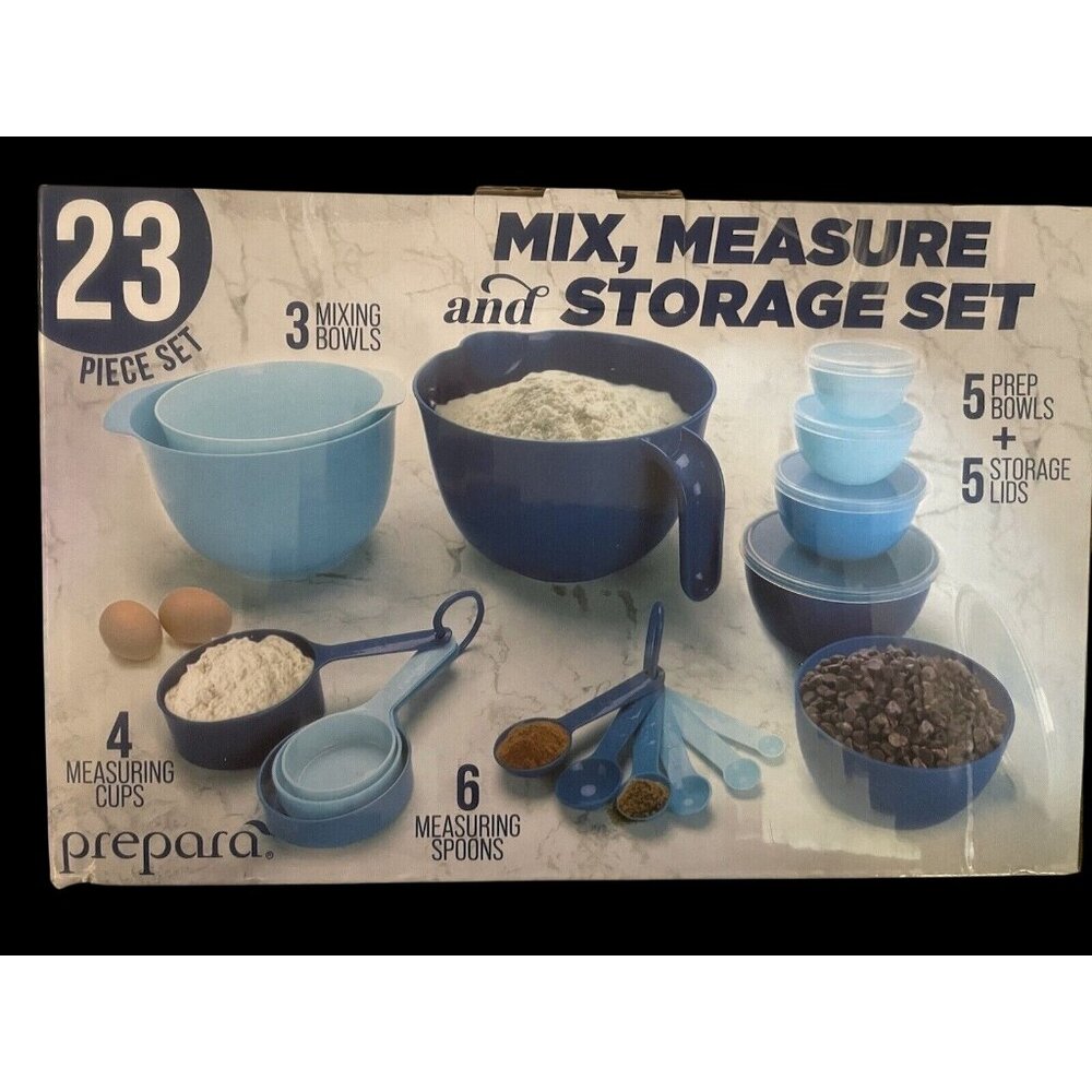 Prepara 23 Piece Mix, Measure and Storage Kitchen Prep Set BPA-free New in Box